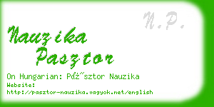 nauzika pasztor business card